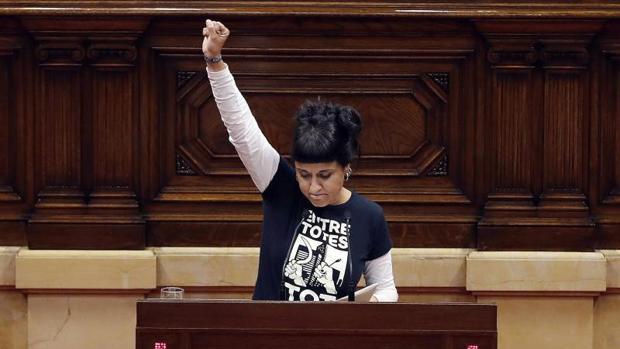 Anna Gabriel, en el Parlament