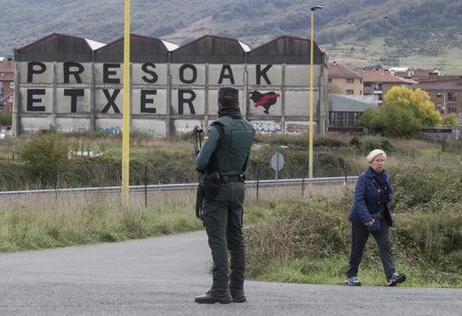 Un guardia civil en la localidad navarra de Alsasua
