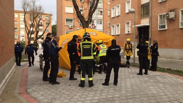 Los servicios de Emergencias en el lugar del suceso