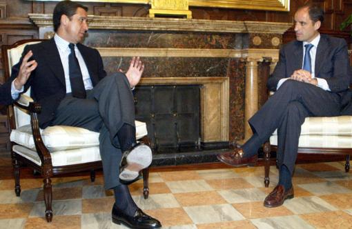Imagen de Zaplana y Camps tomada en junio de 2003