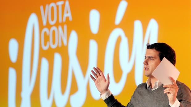 Albert Rivera, en un acto electoral en Valencia en diciembre de 2015