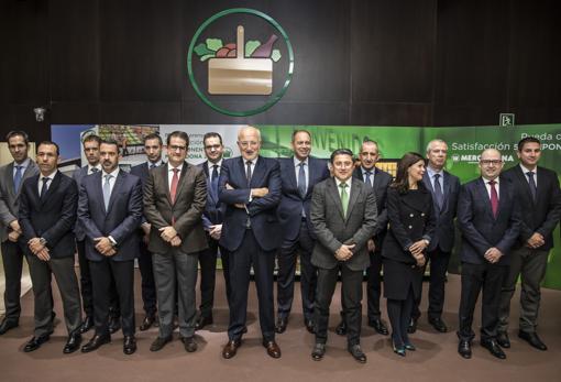 Imagen del comité de dirección de Mercadona tomada en la última presentación de resultados de la compañía