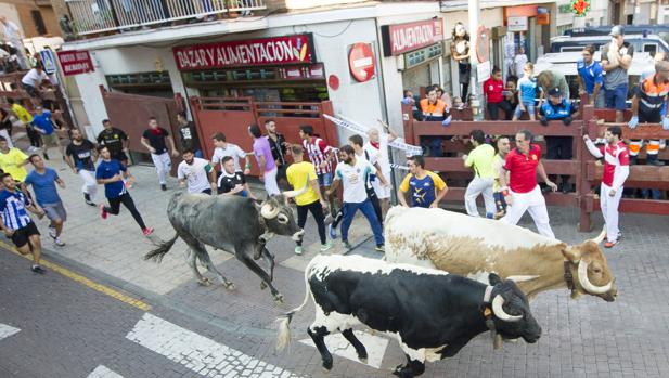 Ambiente en los encierros de San Sebastián en el verano de 2017
