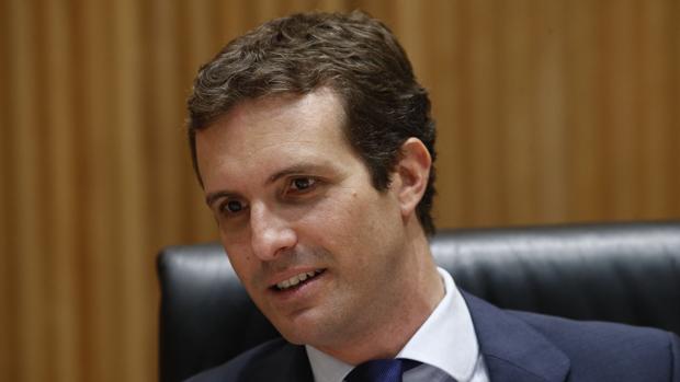 El presidente del PP, Pablo Casado