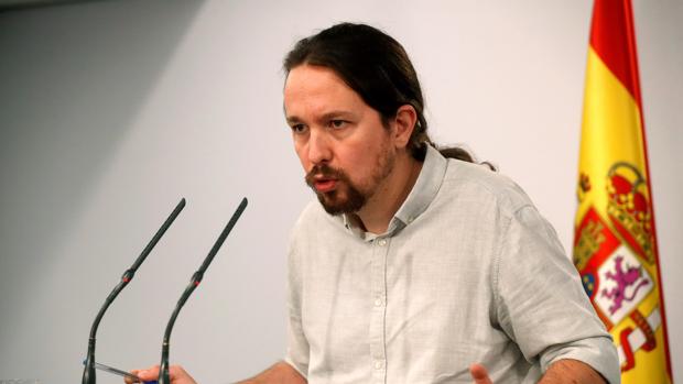 El secretario general de Podemos, Pablo Iglesias, la semana pasada en el Congreso
