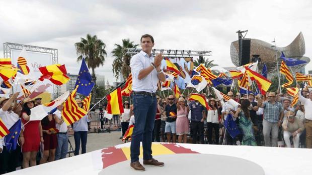 Albert Rivera, ayer, en un acto de España Ciudadana en Barcelona