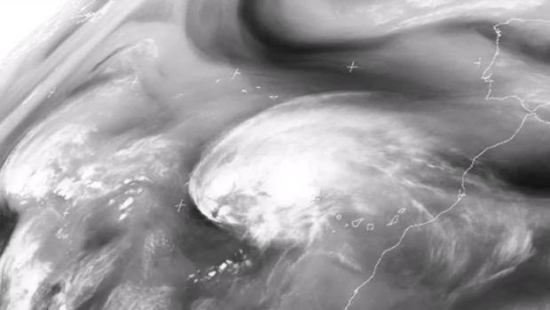 La tormenta tropical Delta antes de llegar a Canarias en 2005