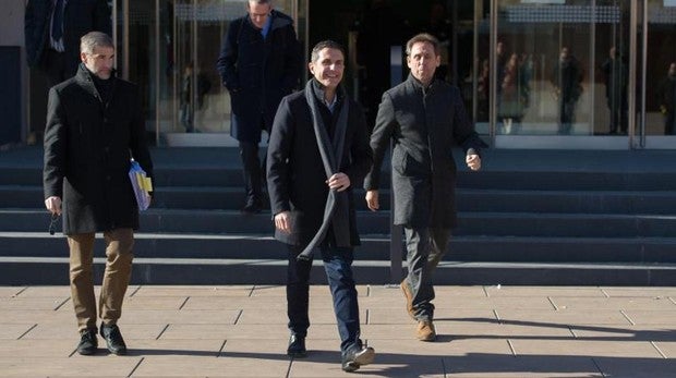 El alcalde de Alcalá de Henares, Javier Rodríguez (PSOE) asiste a la vista en los Juzgados para declarar acusado de prevaricación administrativa.