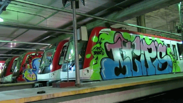 Varios trenes afectados por grati