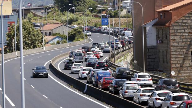 Retenciones en la AP-9 a la altura de Vigo