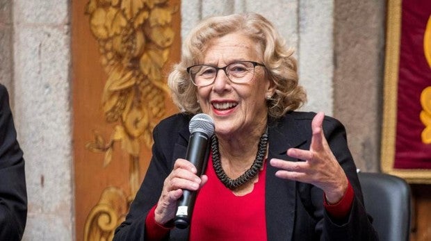 Carmena, el pasado lunes, en la presentación de los presupuestos de 2018
