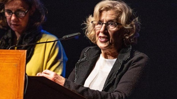 La alcaldesa de Madrid, Manuela Carmena, en uno de sus últimos actos públicos