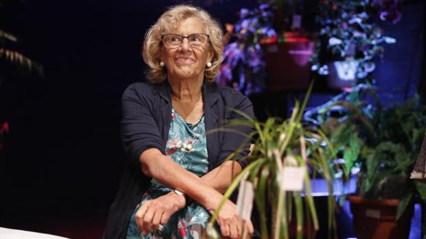 La alcaldesa Manuela Carmena, en uno de sus últimos actos públicos