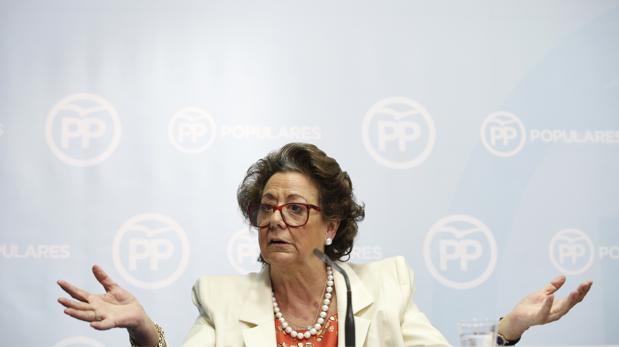 Imagen de Rita Barberá tomada en la sede del PP valenciano en febrero de 2016