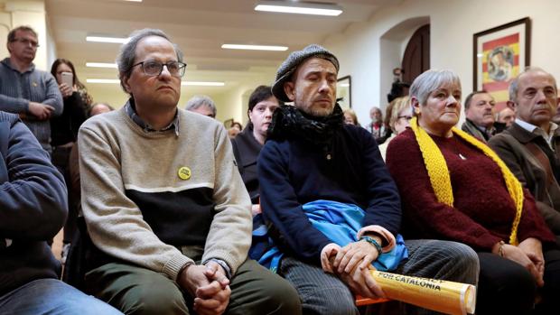 Quim Torra ,en el Monasterio de Montserrat de Barcelona este fin de semana