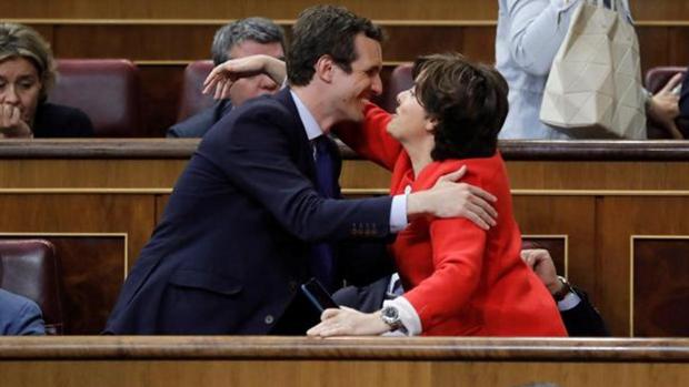 Pablo Casado y Soraya Sáenz de Santamaría, en el Congreso, en una imagen de archivo