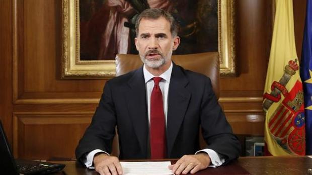 El Rey, durante su discurso posterior al referéndum ilegal
