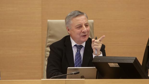 José Blanco, exministro de Fomento, durante su comparecencia
