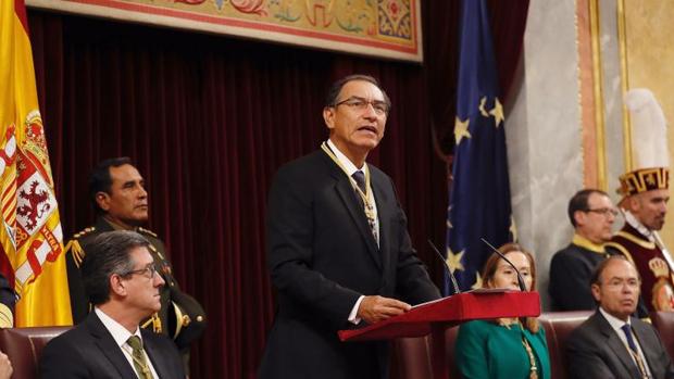Vizcarra, durante su intervención en el Congreso