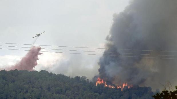 Uno de los incendios coincidentes en junio de 2016 con el del juicio al pirómano, en la provincia de Valencia
