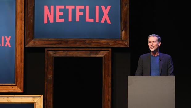 Reed Hastings, CEO de Netflix, en una presentación