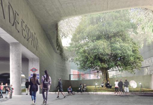 Imagen del proyecto ganador para la remodelación de Plaza de España