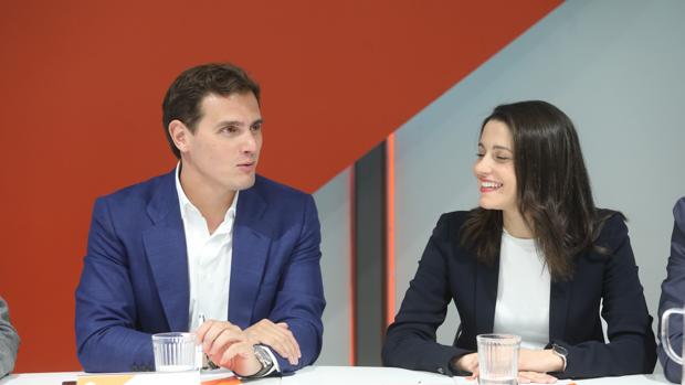 Albert Rivera e Inés Arrimadas, en la Ejecutiva de este lunes