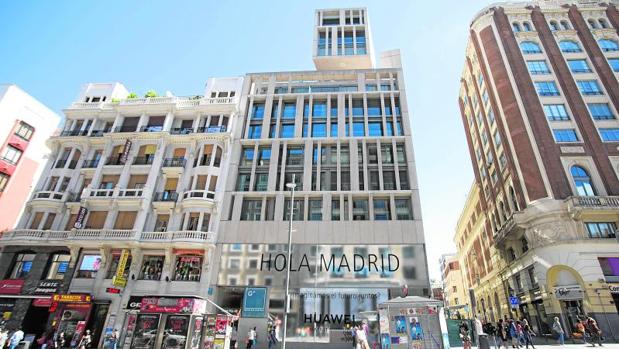 El inmueble que ocupará la «flagship» de Huawei, en Gran Vía