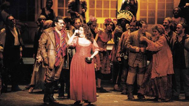 Plácido Domingo en «Divinas Palabras», en el Teatro Real (1997)
