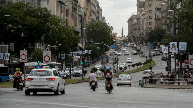Acceso a Madrid Central desde la calle de Alcalá
