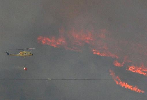 Imagen del incendio de Beneixama