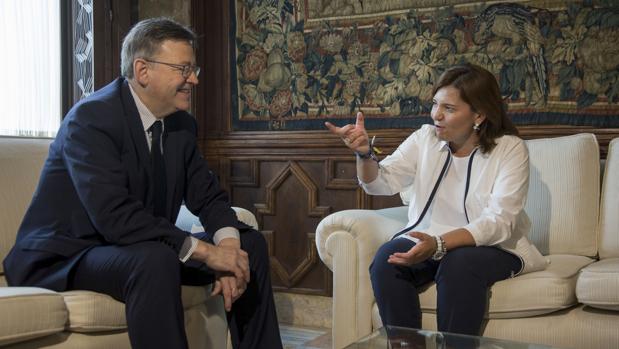 Ximo Puig e Isabel Bonig, en el Palau de la Generalitat
