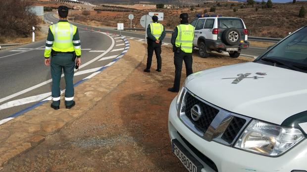 Los agentes de Tráfico estaban de servicio en la carretera N-234