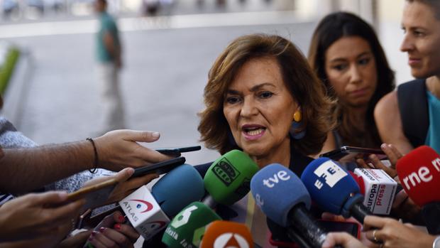 Vicepresidenta del gobierno en funciones, Carmen Calvo