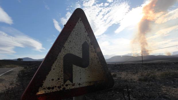 Paisaje azotado por un incendio forestal