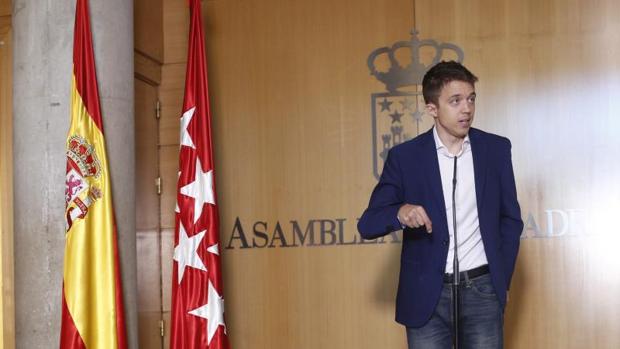 Iñigo Errejón en la Asamblea de Madrid