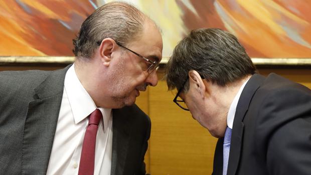 Javier Lambán y Arturo Aliaga, líderes regionales del PSOE y del PAR
