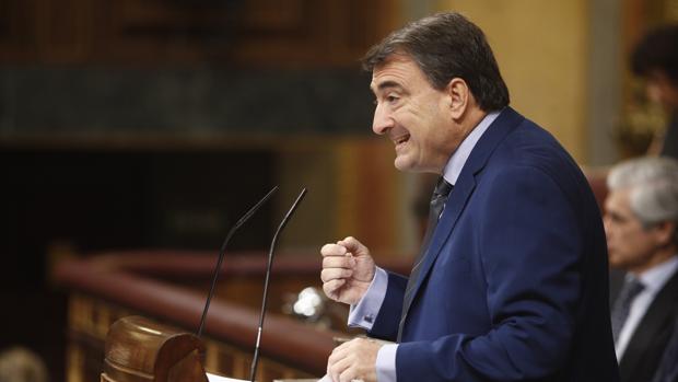 El líder del Partido Nacionalista Vasco, PNV, Aitor Esteban, durante segunda sesión del debate de investidura del candidato socialista a la Presidencia del Gobierno 23 julio 2019