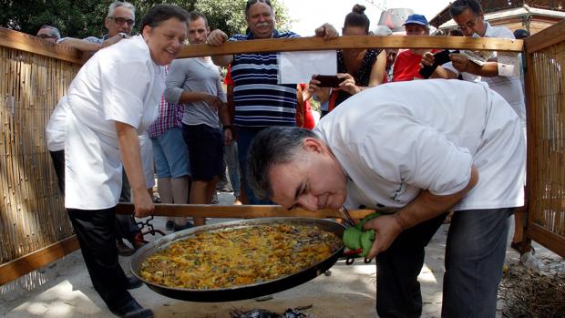 Imagen de la paella ganadora en el Concurso Internacional de Sueca en la edición del año 2013