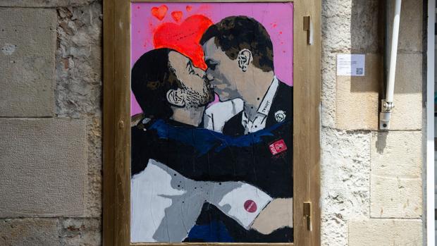 Obra del grafitero Tvboy que luce en Barcelona
