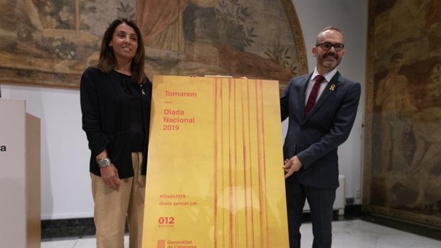 Budó y Costa, ayer en los actos de presentación de la Diada