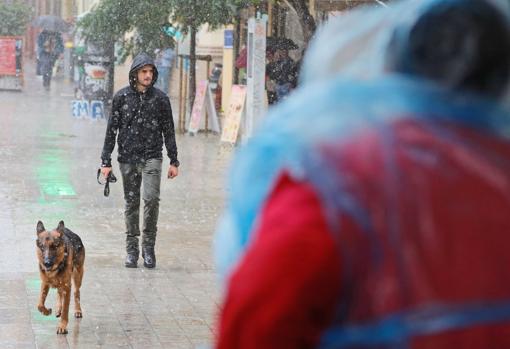 Imagen de los efectos de la lluvia tomada este miércoles en Valencia