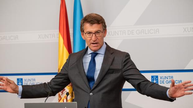 Alberto Núñez Feijóo, este jueves tras el Consello de la Xunta