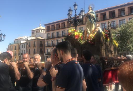 Primer plano de la imagen, recientemente restaurada