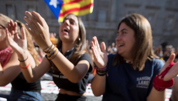 Estudiantes independentistas en una imagen de las marchas