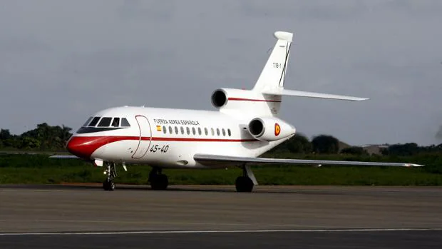Imagen del avión Falcon presidencial