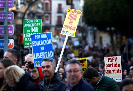 Imagen de la protesta de este sábado en Orihuela (Alicante)
