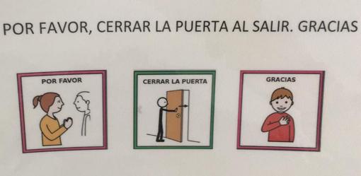 Representación con pictogramas para que una persona con TEA capte el mensaje