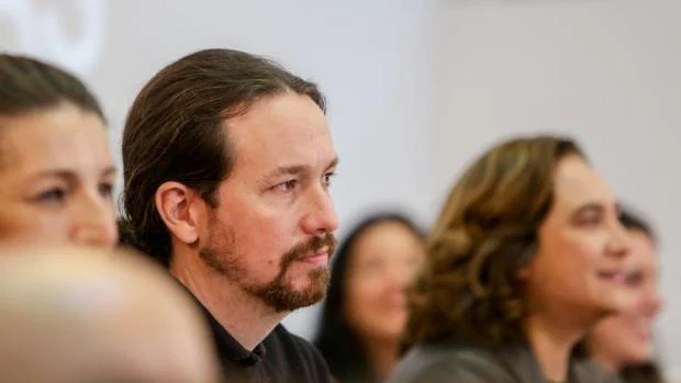 El vicepresidente segundo del Gobierno, Pablo Iglesias, este sábado en un acto de Unidas Podemos en Madrid