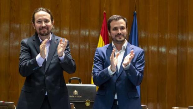 Pablo Iglesias y Alberto Garzón, el día que tomaron posesión como ministros